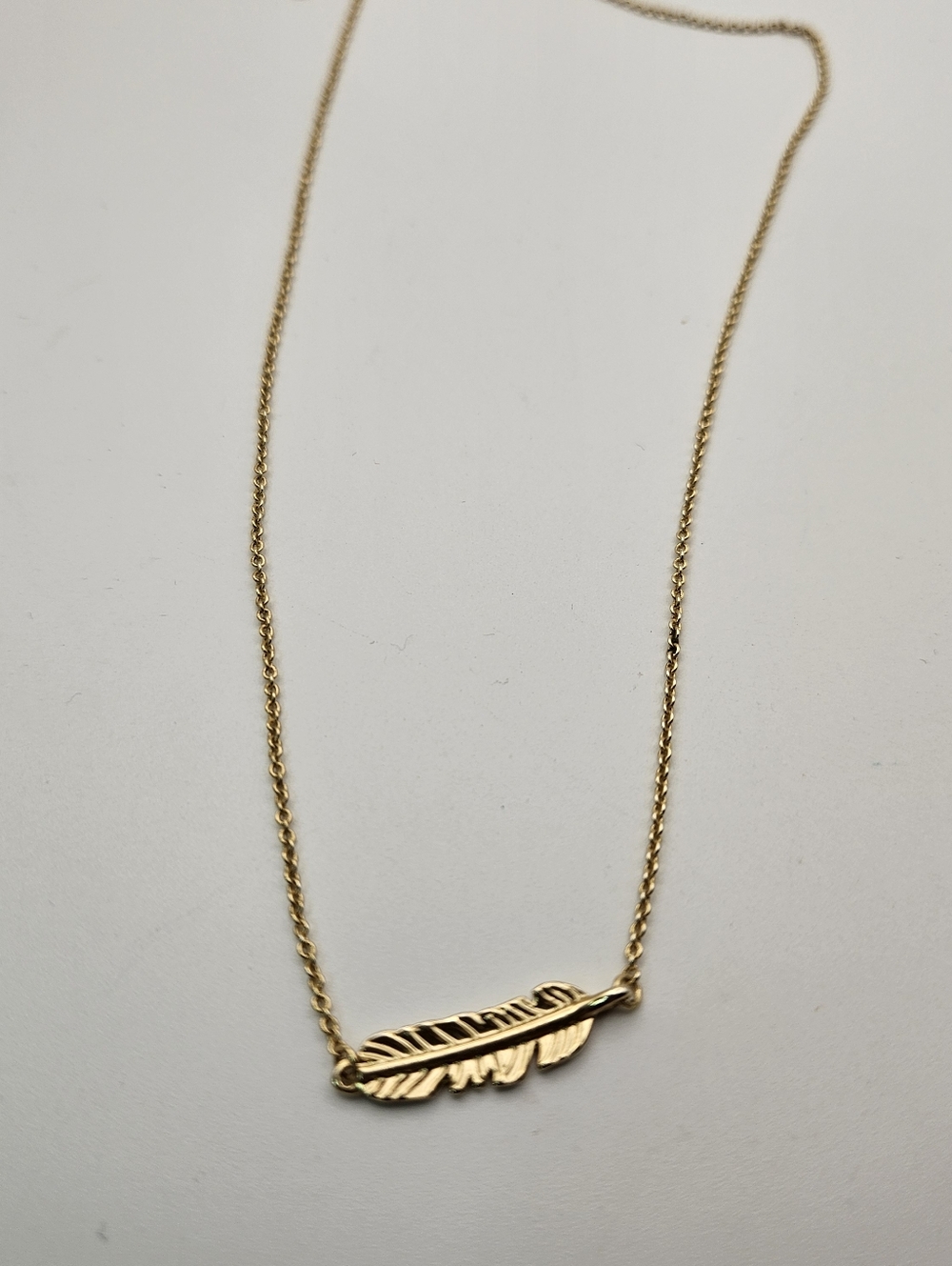 Spartina 449 Feather Necklace Gold Plated 18" Follow Your Dreams